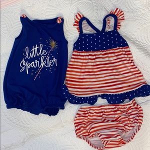 Baby Girl July 4th/USA Outfit